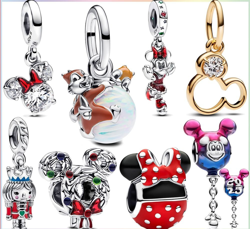 New S925 Sterling Silver Bracelet Bracelet Snake Bone Chain Christmas Ornament Pendant DIY Accessories Bead Beads