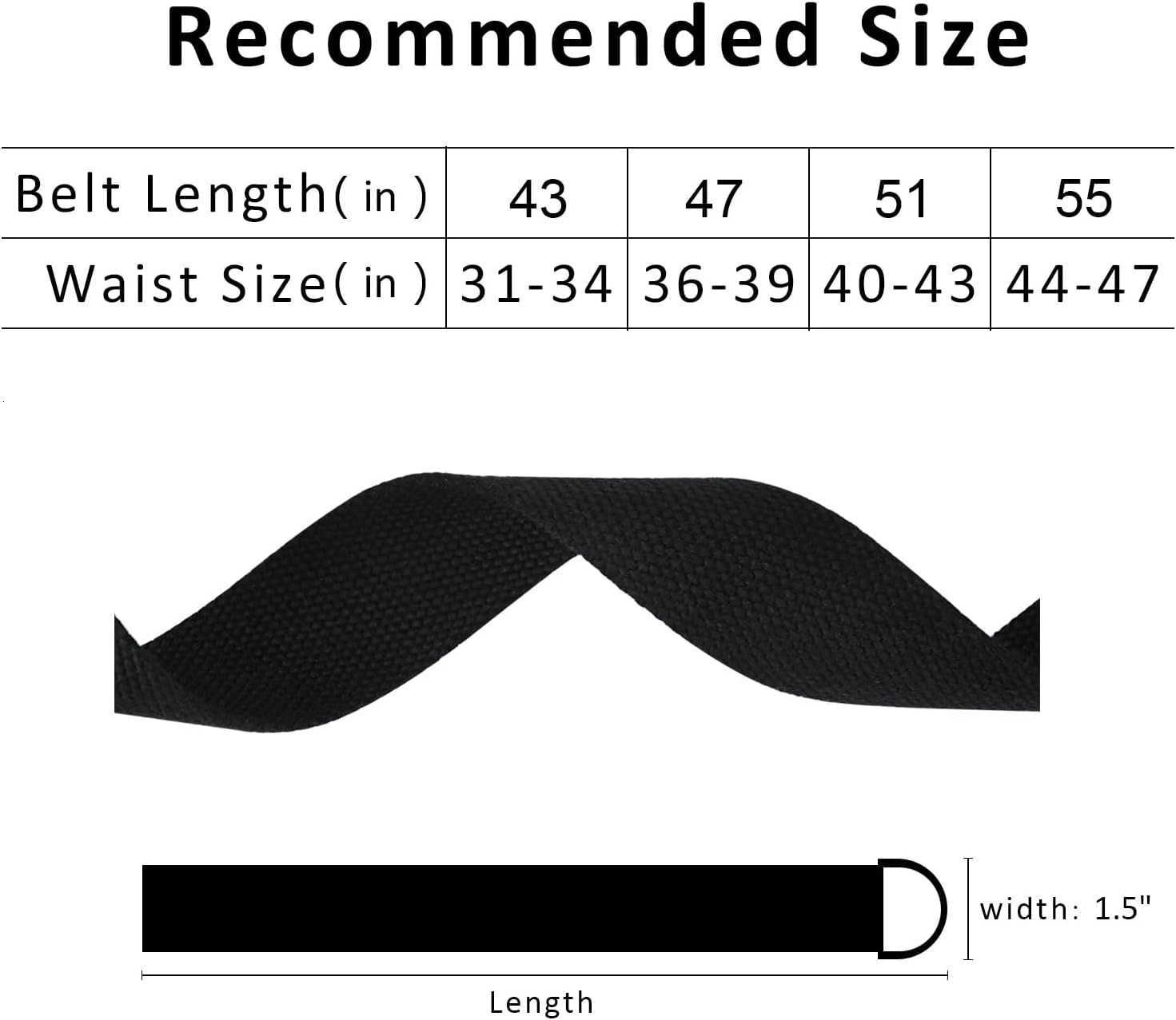 Black Belt MenMilitary Canvas Web Belts for Men DoubLE D Ring W251009