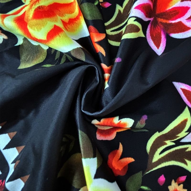 Women's Vintage Floral Print Bodycon Dress - V - Neck Long Sleeve Sexy Mature Mini Dress-CF40296