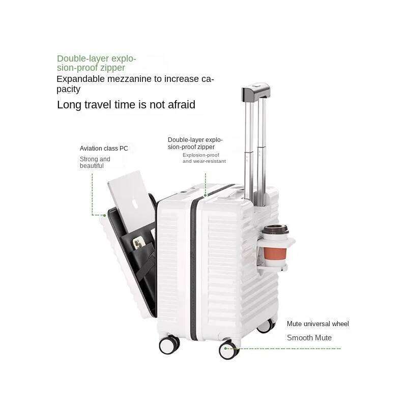 Small Ultra-light 2025 New Suitcase 16/18/20 inch Carry-on Lage Aluminum Frame Trolley Case Side Opening Boardable 123