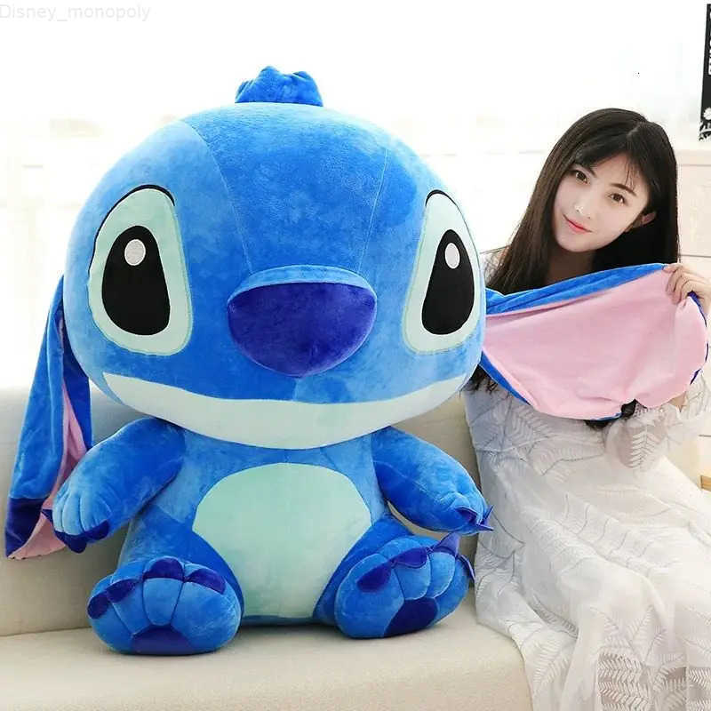 Disney Big Size Lilo Stitch Plush Toy Kawaii Soft Blue Pink Elf Lilo Stitch Stuffed Doll Anime Movie Xmas Gift H251009
