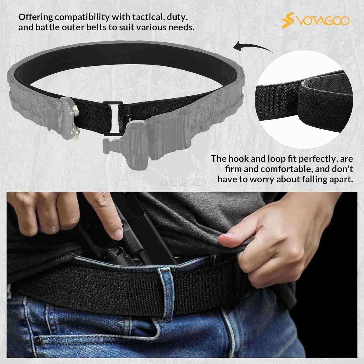 15 Inner Hook Liner With Metal Fits Inside Duty Belt for 1752 Loop Outer Belt W251009