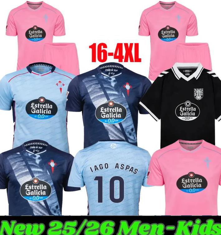 16-4XL Special RC Celtas Vigo Oliveira Soccer Jerseys 25 26 STRAND LARSEN BAMBA Paciencia FRAN BELTRAN IAGO ASPAS Gabri Veiga MINGUEZA DOUVIKAS home football shir