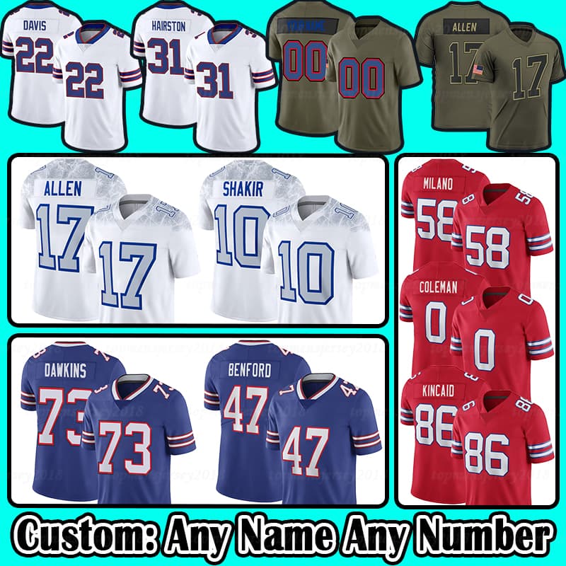 17 Josh Allen 10 Khalil Shakir 73 Dion Dawkins Football Jerseys 47 Christian Benford 22 Ray Davis 58 Matt Milano 0 Keon Coleman 31 Maxwell Hairston 86 Dalton Kincaid
