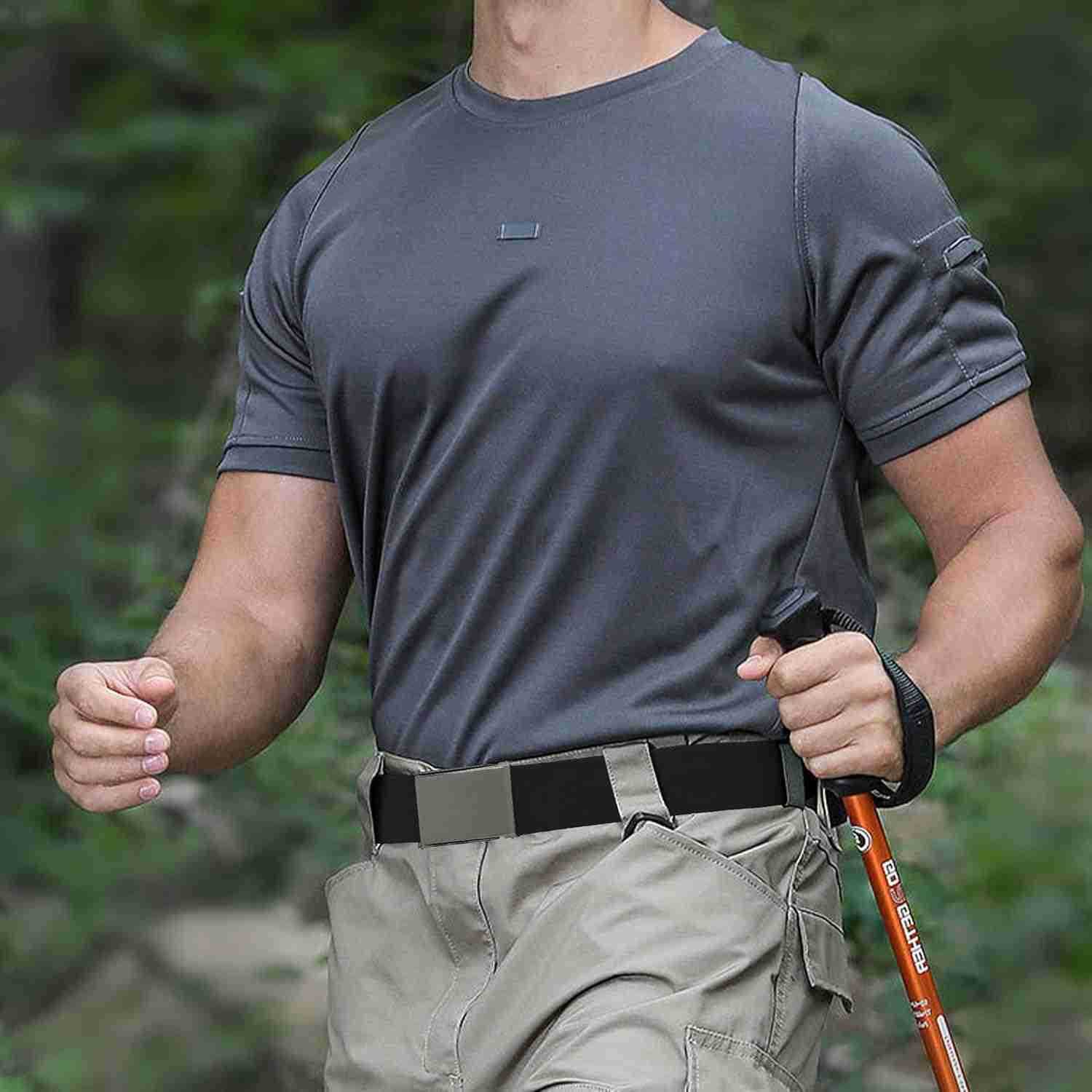 High Life Canvas Web Belt Cut to Fit Up to 52 FlipTop Matte Silver Nickel 12 Colors W251009