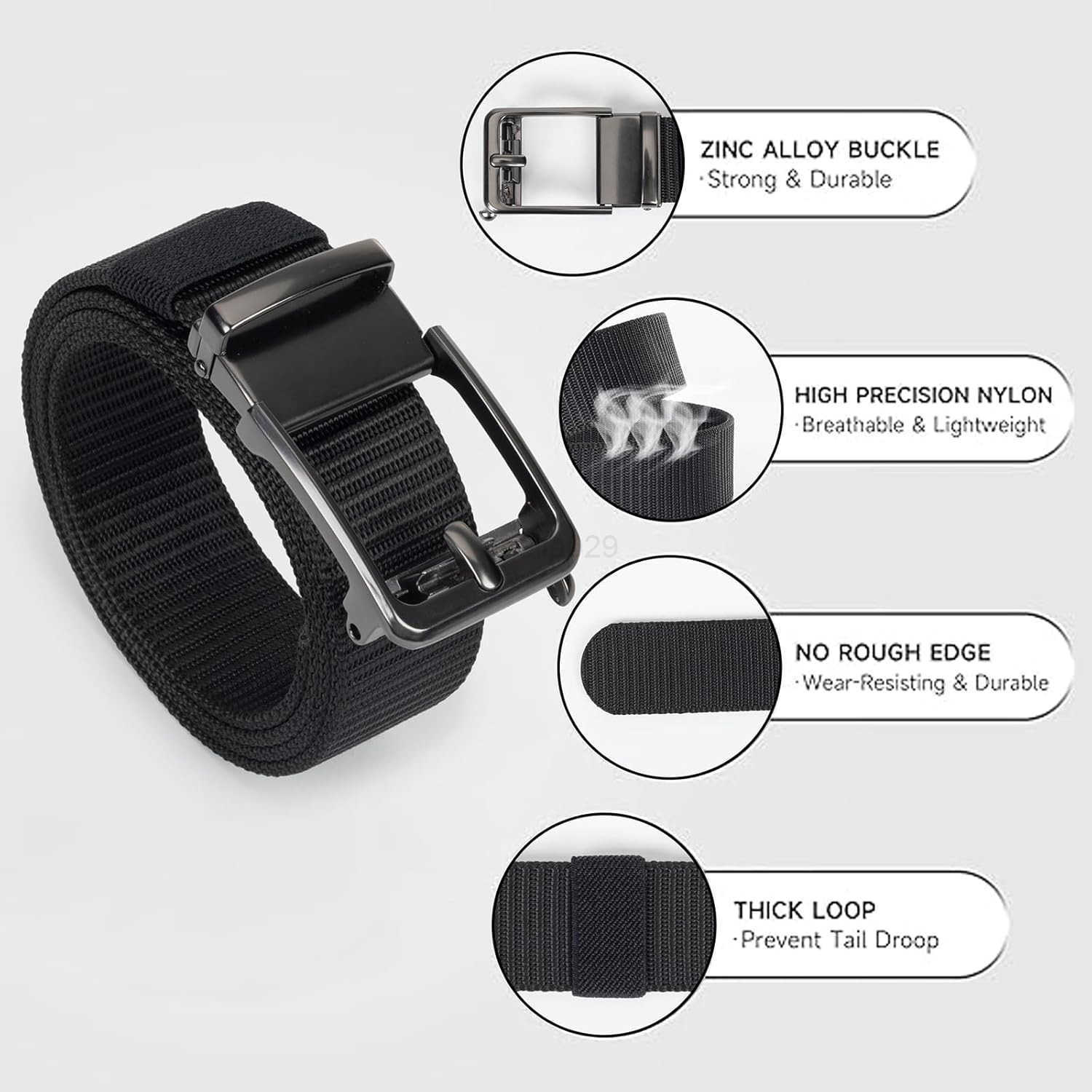 TacticalMilitaryMenBelt Adjustable Nylon Webbing Canvas Web Belts with Alloy for Men Women W251009
