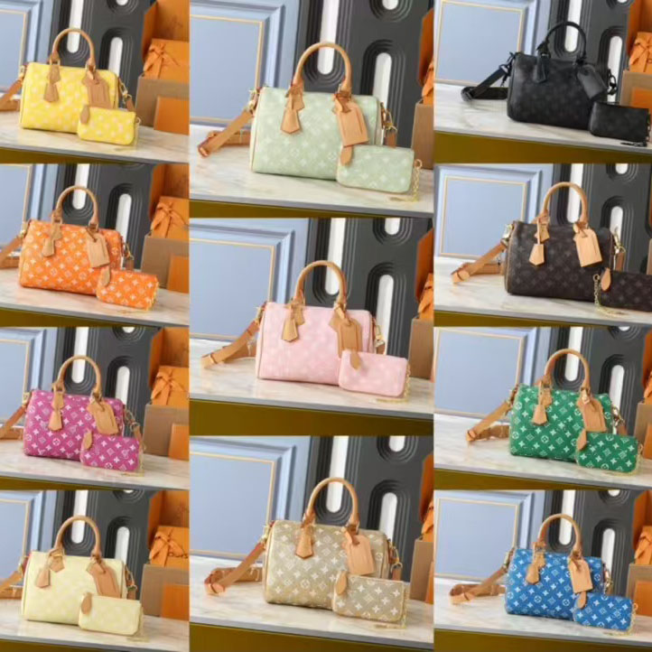 hot 10A Shoulder Bags Top Designer Mini Nano 25cm Shoulder Bag Women Leather Denim Crossbody Luxury Brands Embossed Tote Purse Brown Flower Handbag Designer Bag