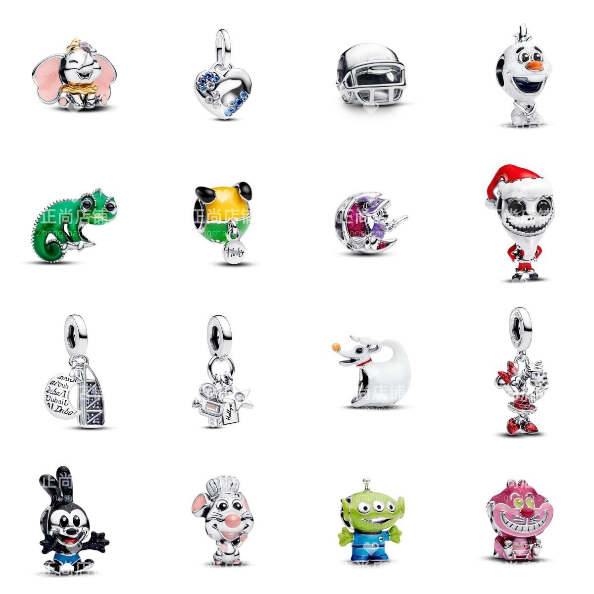 New Bracelet Beads Silver Pendant Necklace Cartoon Cute Little Dog Lizard Christmas Halloween Popular Cross-border DIY