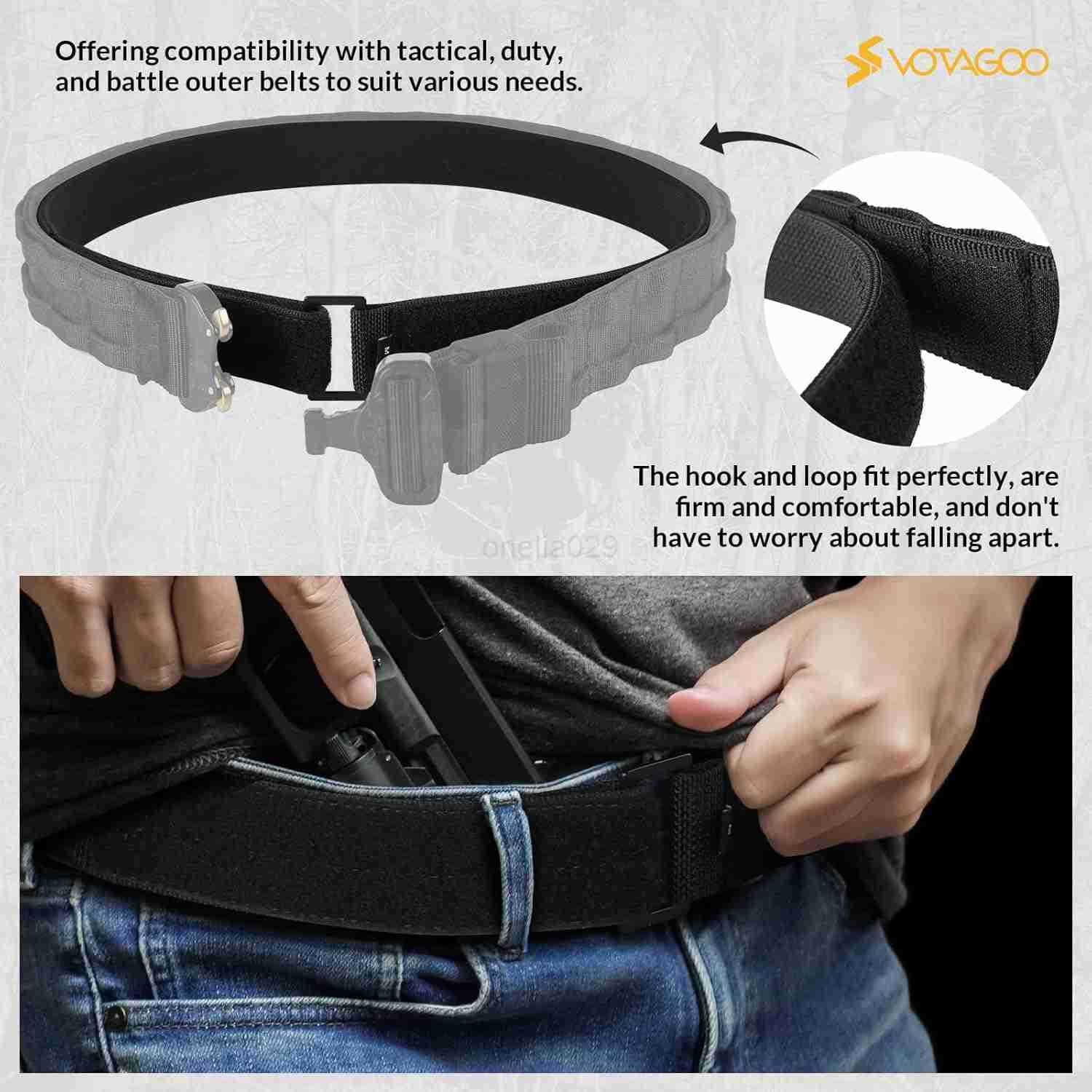 15 Inner Belt Liner With Metal EDC for Duty CCW Gun Fits 1752 Loop Outer Belt W251009