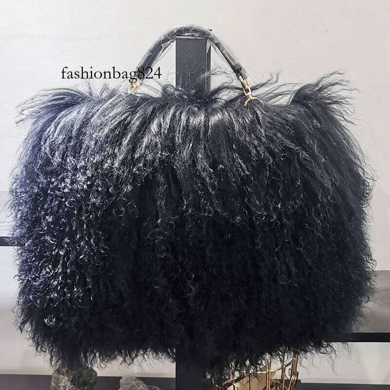 Real Fur girl Chain Shoulder for Women Designer Purses and Handbags Women's Party Clutch Crossbody Bag High Quality