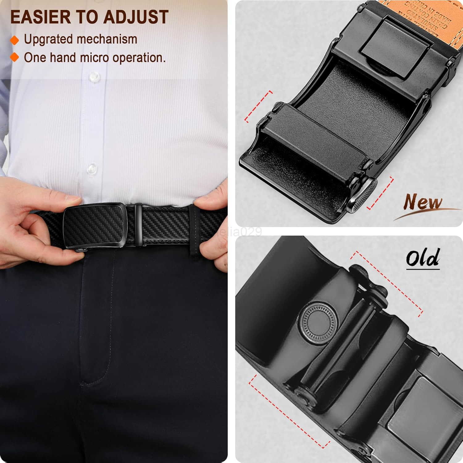 Mens BeltBrand Ratchet Belt Of Genuine Leather For Gift Men DressSize Customized W251009