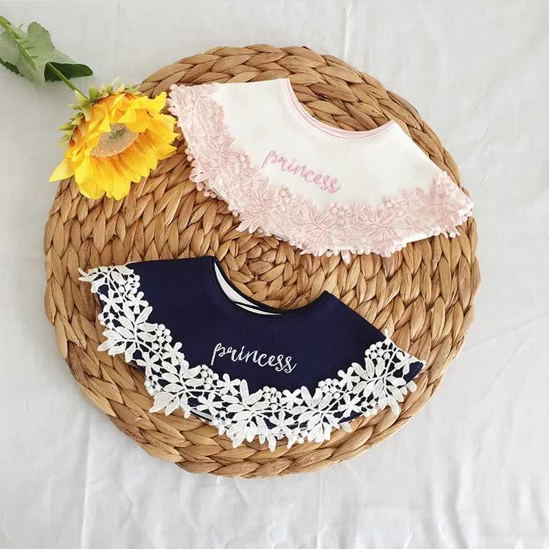Korean Style Spring Autumn Baby Girl Bibs Sweet Lace Bow Patchwork Antifouling Burp Cloths Newborn Bib and Saliva Towel E23413J251009