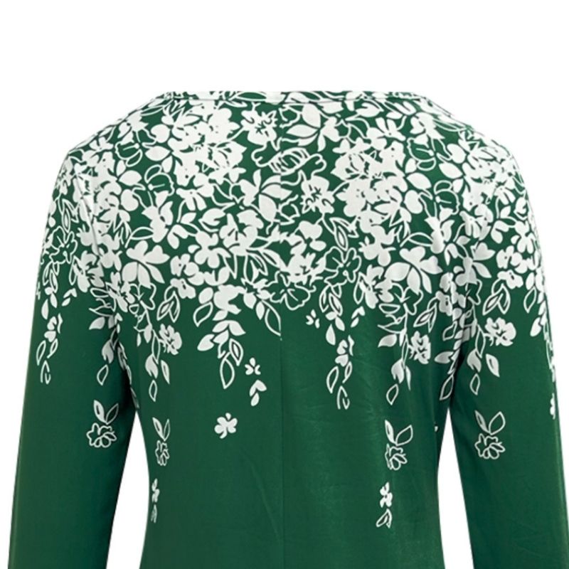 Women's Autumn Fashion Vacation & Commute Floral Print Midi Dress - Elegant Versatile Party Dress-CF52909