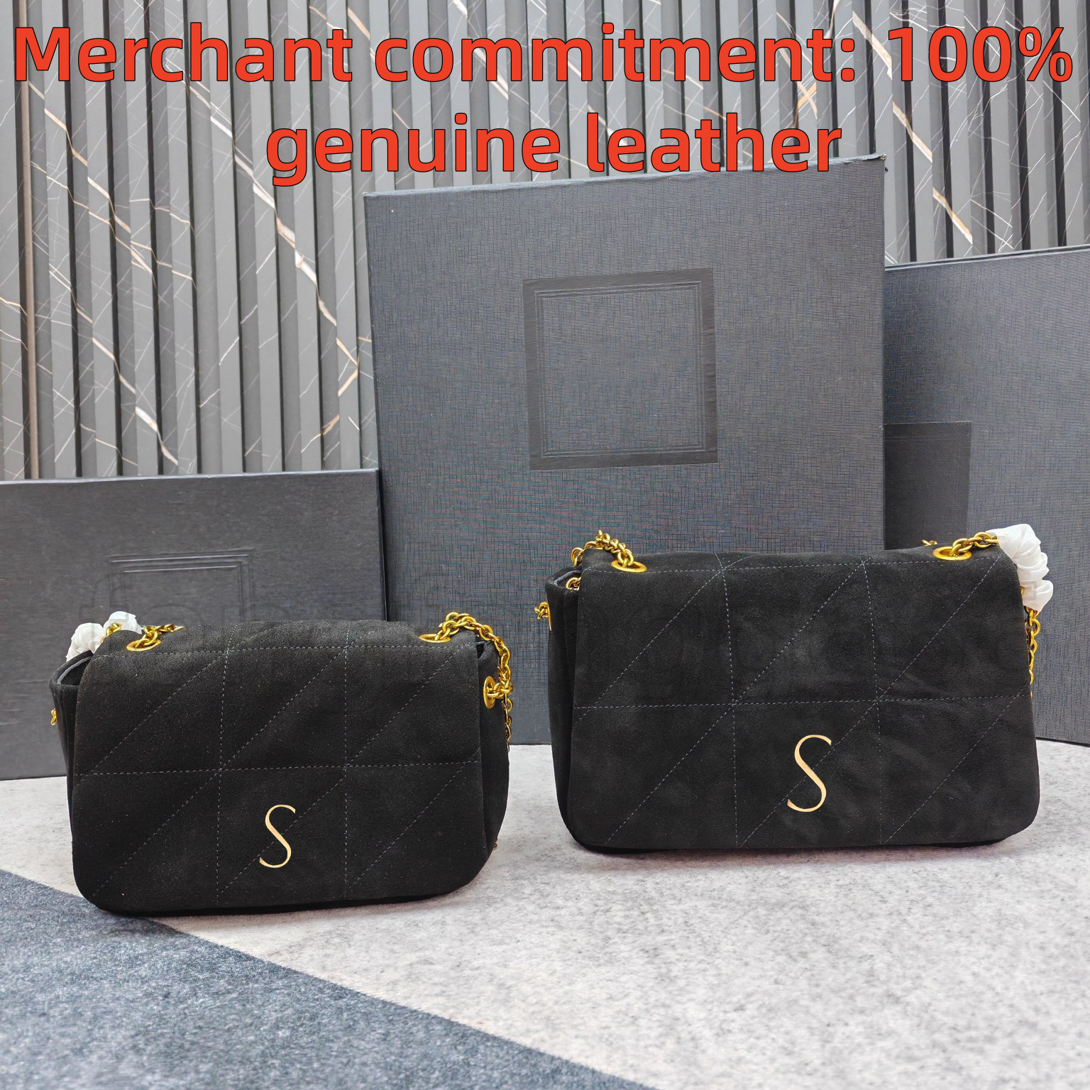 high quality designer JAMIE Suede shoulder quilted leather classic flap 2 sizes handbag suede Evening Bags chain bag Wallets Womens make up bags