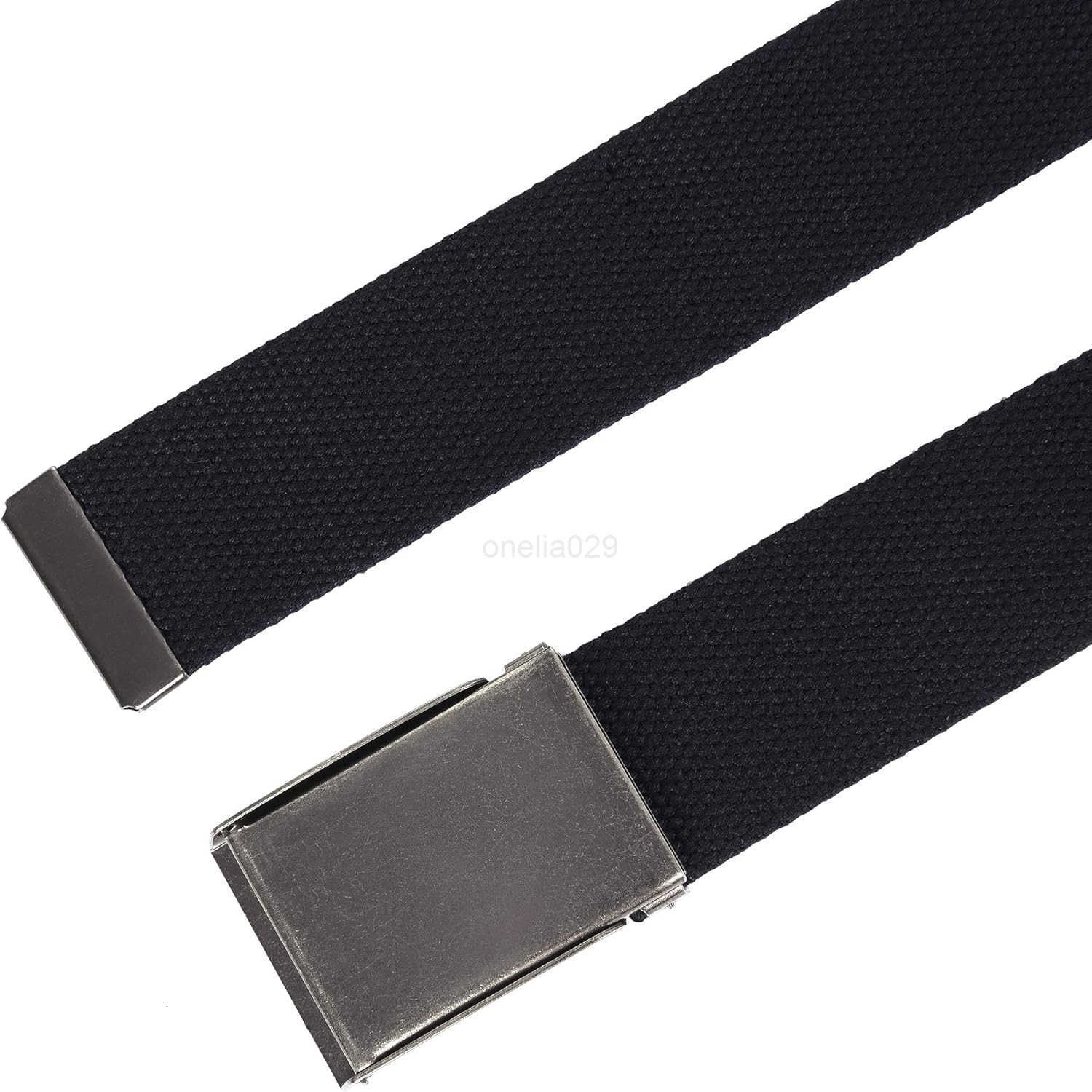 High Life Canvas Web Belt Cut to Fit Up to 52 FlipTop Matte Silver Nickel 12 Colors W251009