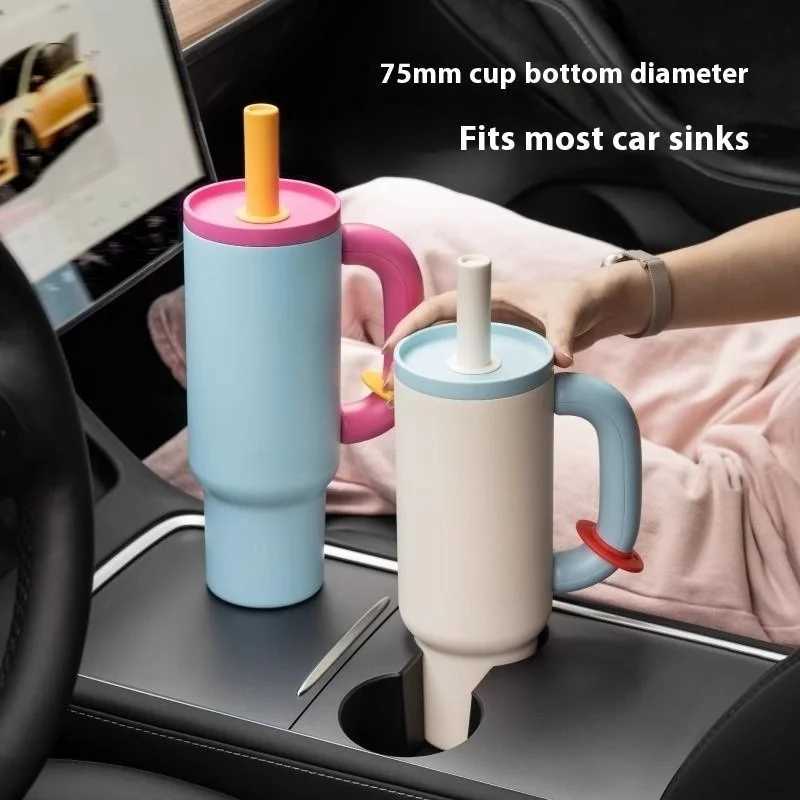304 Stainless Steel Straw Insulated Ice Cup Thick Portable Handle Design for Trendy Hydration 2025 New Female King Cup C251008