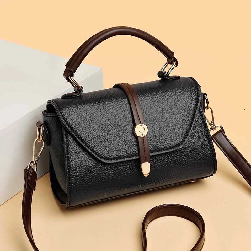 High Quality Leather Handbag Wen Messenger Bag Fi Lady Flap Shoder Crossbody Sac Brand Designer Fem Purse Tote New D251009