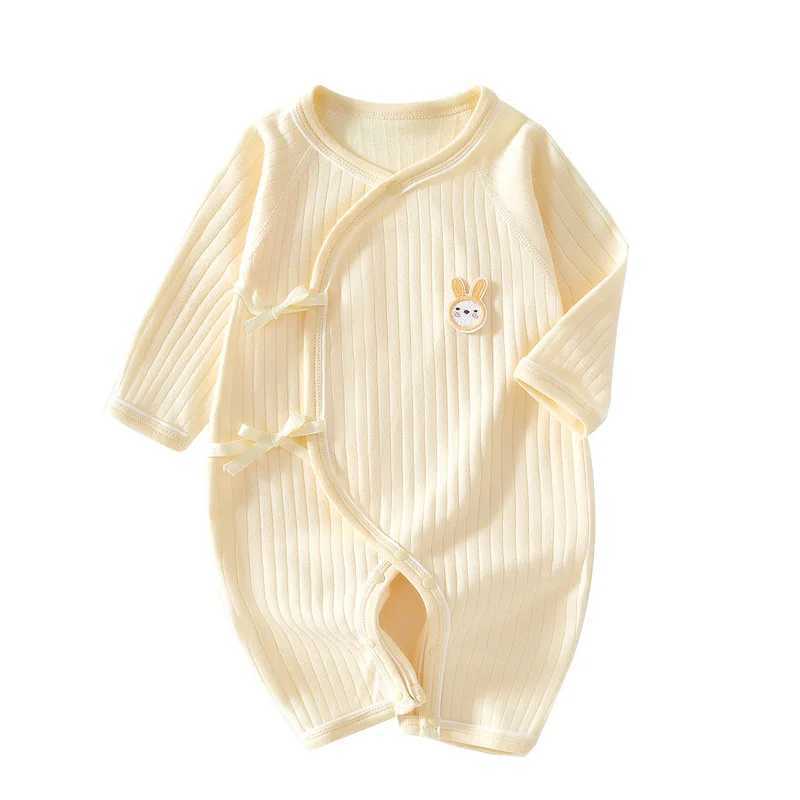 Boys Girls Newborn Jumpsuit Baby Cotton OnePiece Romper Infant Long Sleeve Boneless Pajamas Four Seasons 06M C251009
