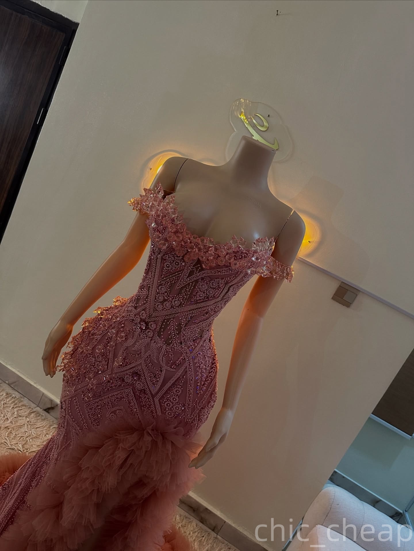 Blush Pink Mermaid Prom Dresses 2025 Rhinestones High Split Sequined Evening Formal Party Second Birthday Engagement Gowns Plus Size Dress For Special