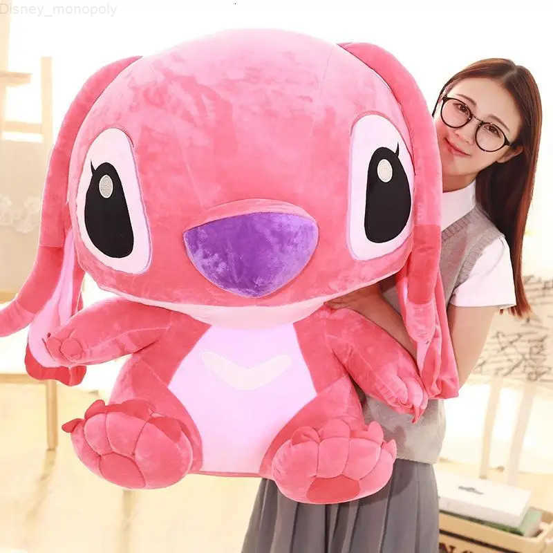 Disney Big Size Lilo Stitch Plush Toy Kawaii Soft Blue Pink Elf Lilo Stitch Stuffed Doll Anime Movie Xmas Gift H251009