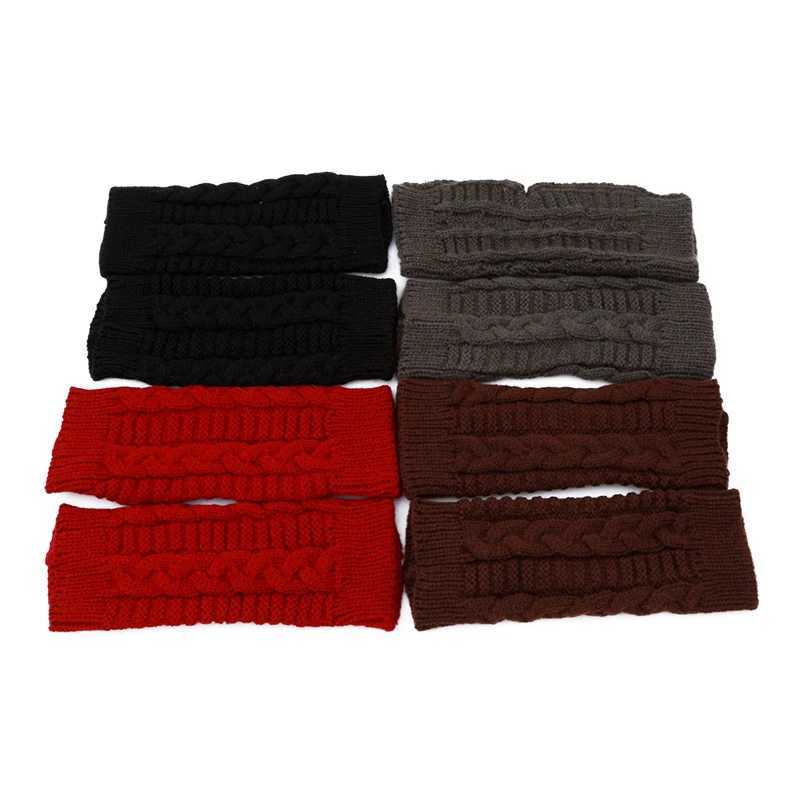 Knitted Half Finger Gloves WomenS Warm Soft Winter Gloves Handschoenen Mittens For Girl Guantes Invierno C251009