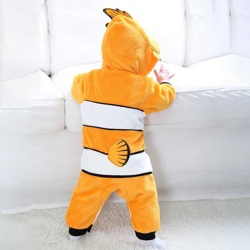 Nemo Infant Baby Rompers Clothes Boys Girls Cartoon Pajamas Cosplay Costume Baby Onesie Clothing Newborn Hooded Cute C251009
