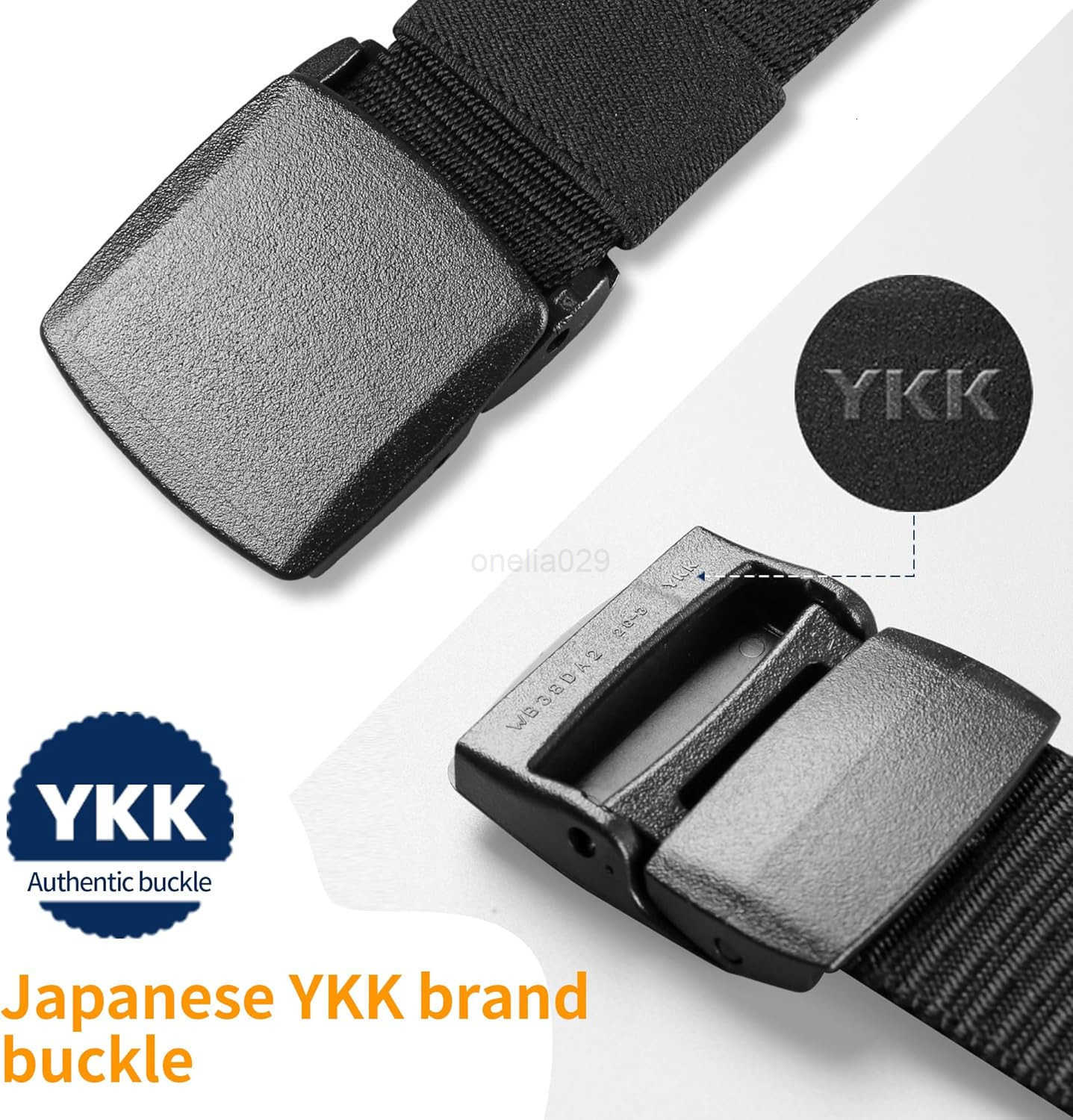 Nylon Belts for Men with No Metal Fast Pass Through the Airport Security for Work Travel W251009
