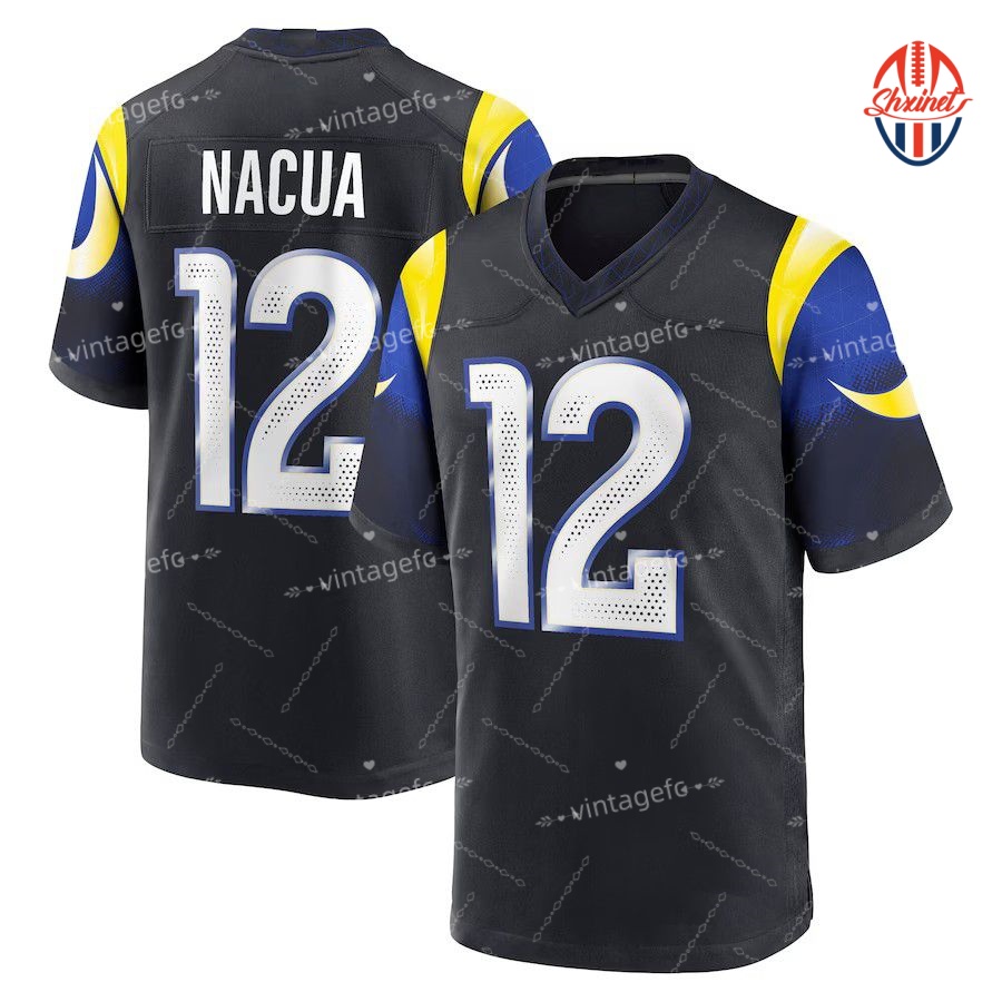 2025 CustomBlack Rivalries jerseys Matthew Stafford Kyren Williams Aaron Donald Puka Nacua Adams Rozeboom Jaylen McCollough 9Stafford 56RozeboomJersey