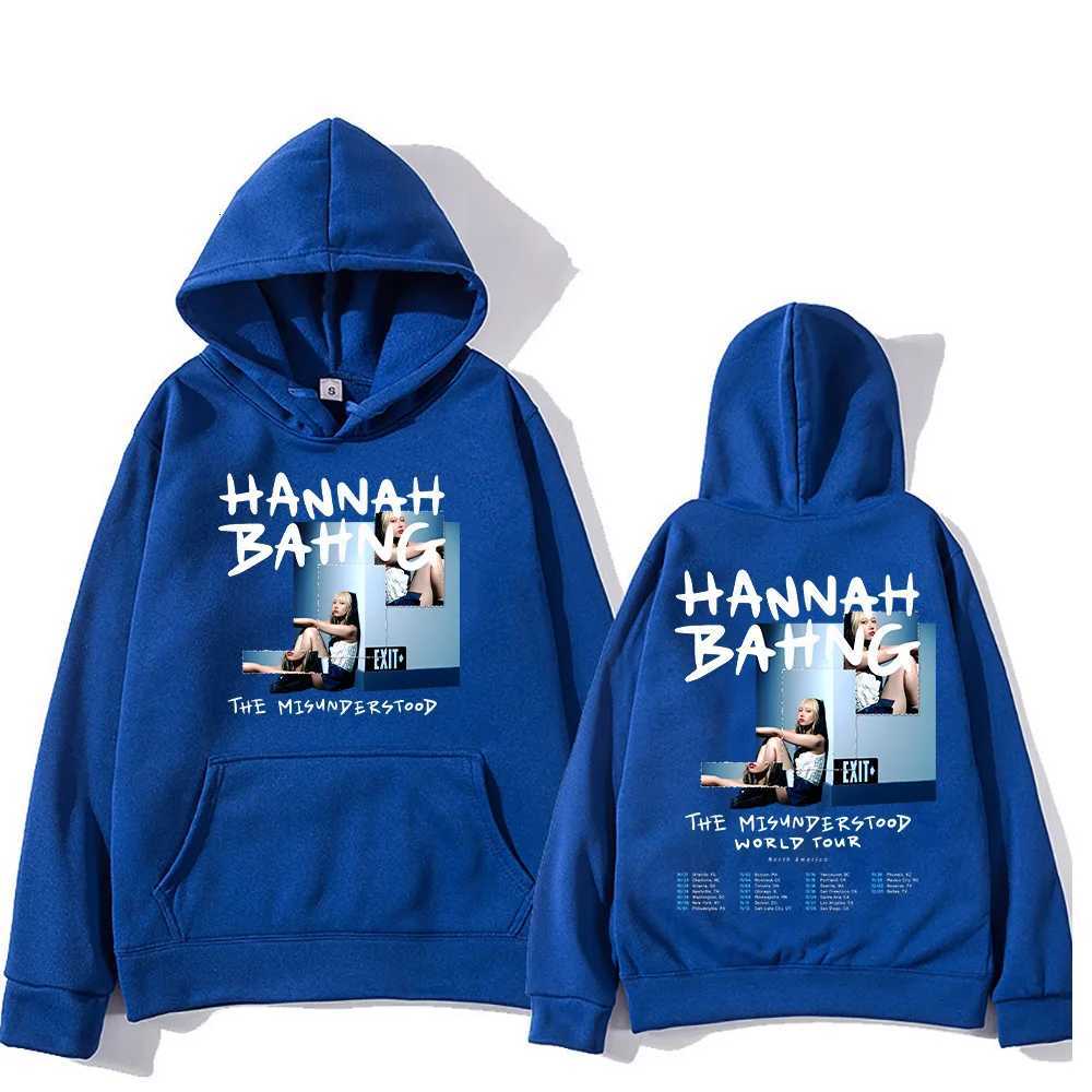 Hannah Bahng Hoodie Hannah Bahng The Misunderstood Tour 2025 Sweatshirts Fashion Y2K Clothing Unisex High Street Pullover HoodyXJ251009