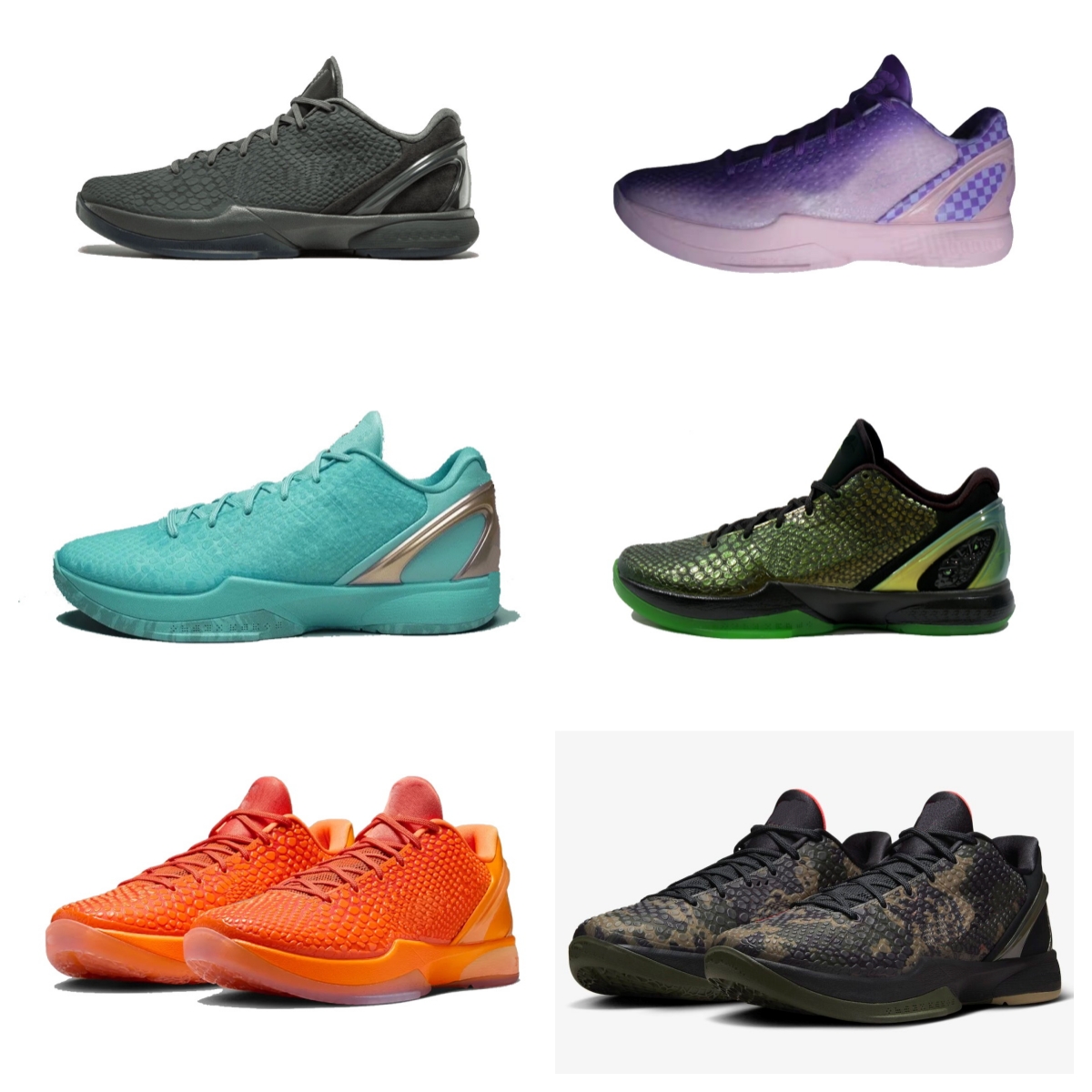Grade school Black Mamba 6 Rice Moss Green kids basketball shoes Statue of Liberty Total Orange Dodgers Camo Valentines Day men women sneakers US4-US12
