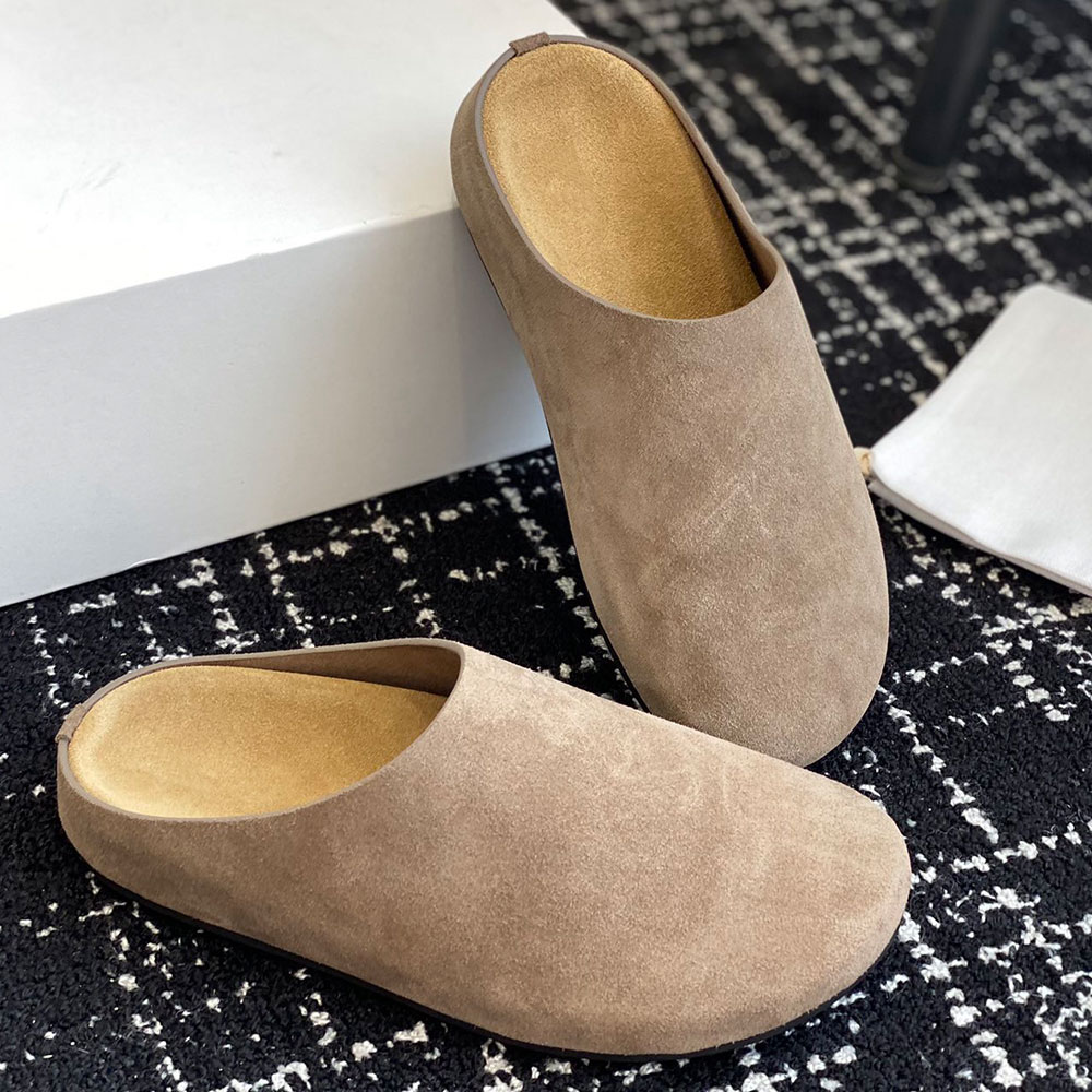25ss Designer Hudson Suede Slides flat womens sophisticated elegance everyday hudson slides Easy to wear fashion suede mule high quality