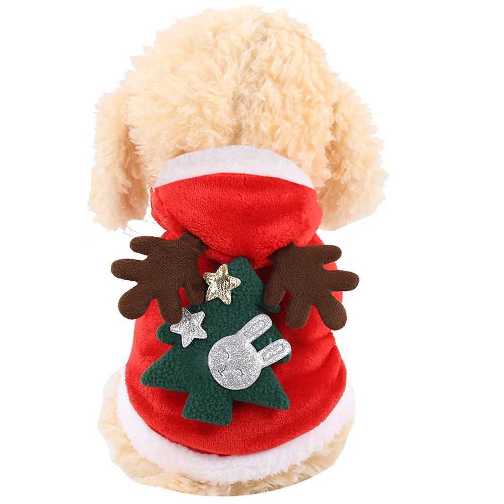 1pc Cat Christmas Clothes Winter Warm Pet Clothes for Small Medium Dogs Elk Santa Claus Dog Cats Coat Christmas Dogs Costume C251009