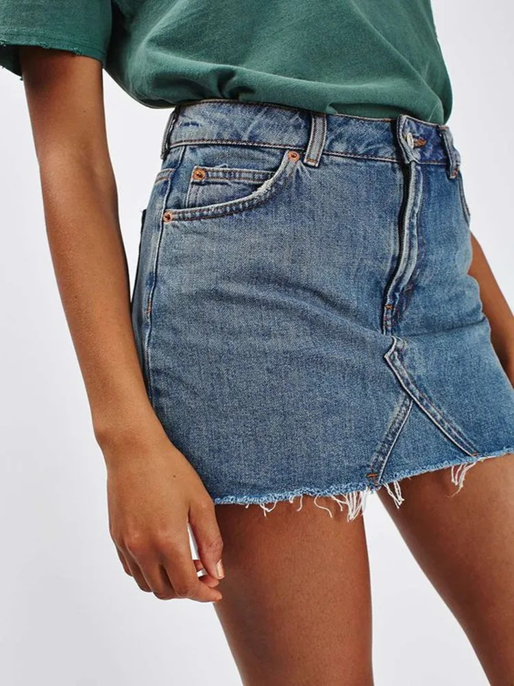 2025 Womens Summer Denim Skirt Fashion Sexy Mini Star Same Style Short Jeans S2XL Drop 250922