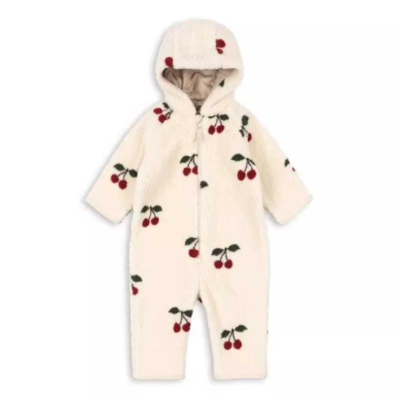 Baby Boy Girl Lamb Wool Hooded Jumpsuit Infant Toddler Child Warm Outfit Long Sleeve Spring Autumn Winter Baby Clothes 02Y C251009