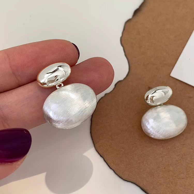 Luxury earrings S925 Sterling Silver earrings women designer Brushed Matte Earrings for Women Oval Design Elegant Earrings