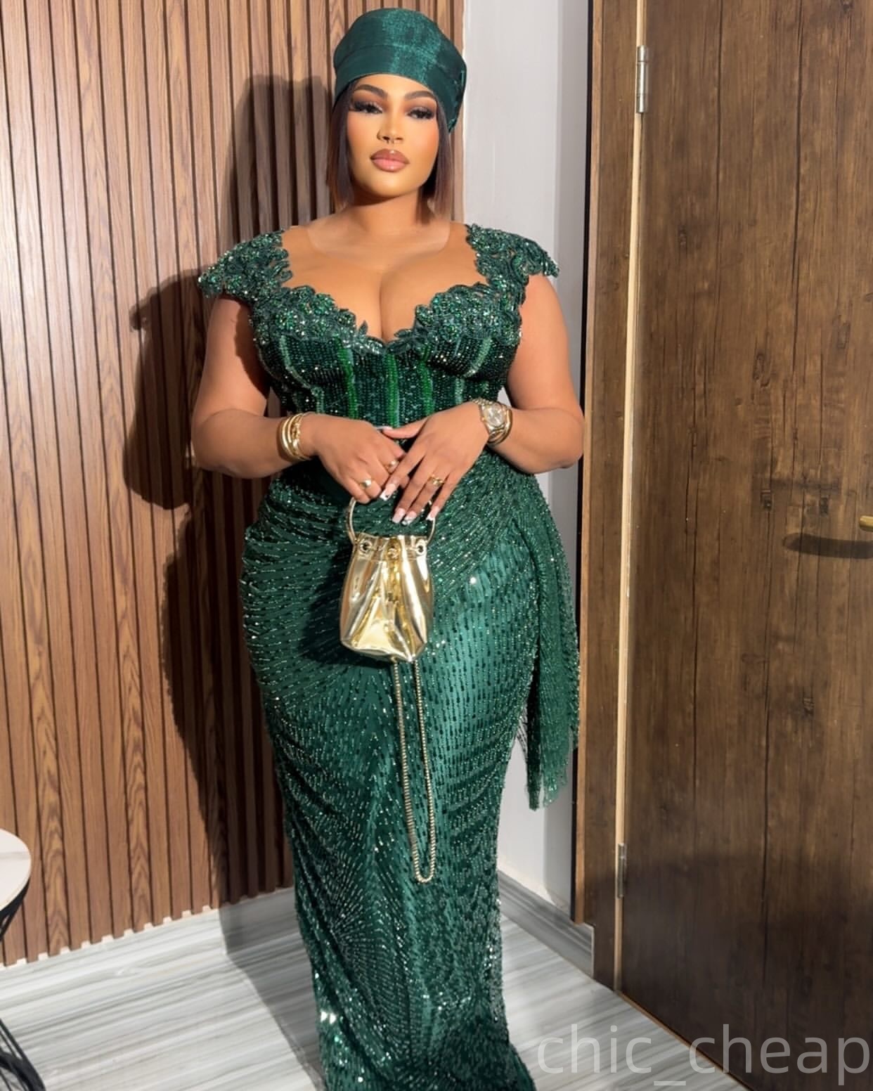 Sheath Dark Green Prom Dresses 2025 Appliques Beaded Sequined Evening Formal Party Second Birthday Engagement Gowns Plus Size Dress For Special Occasi