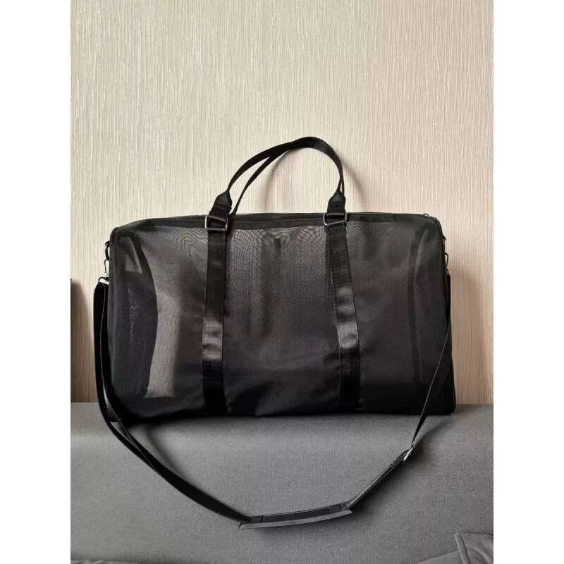 Transparent Mesh Travel Large Capacity Shoulder Crossbody Yoga Fitness Storage Luggage Sports Bag Women B5