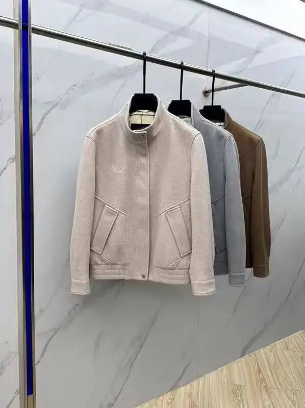 LP Mohair 25Aw Stand-Up Collar Simple Casual Jacket