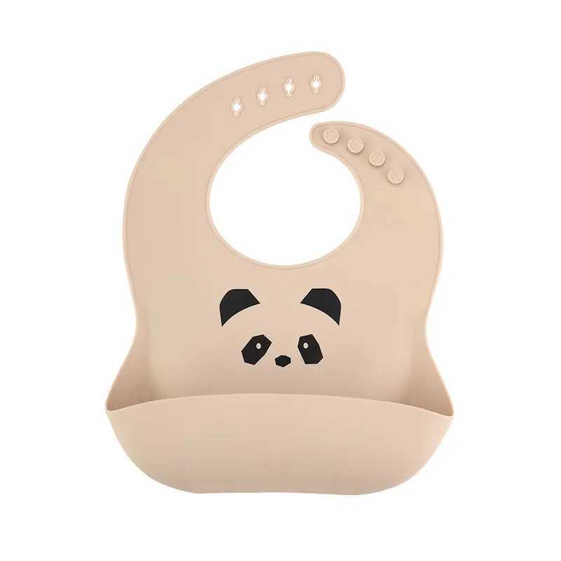 New Waterproof Silicone Baby Bibs For Baby Kid Soft Feeding Bib Baby Stuff Cute Cartoon Girl Boy Feeding Drool Bibs Burp ClothsJ251009