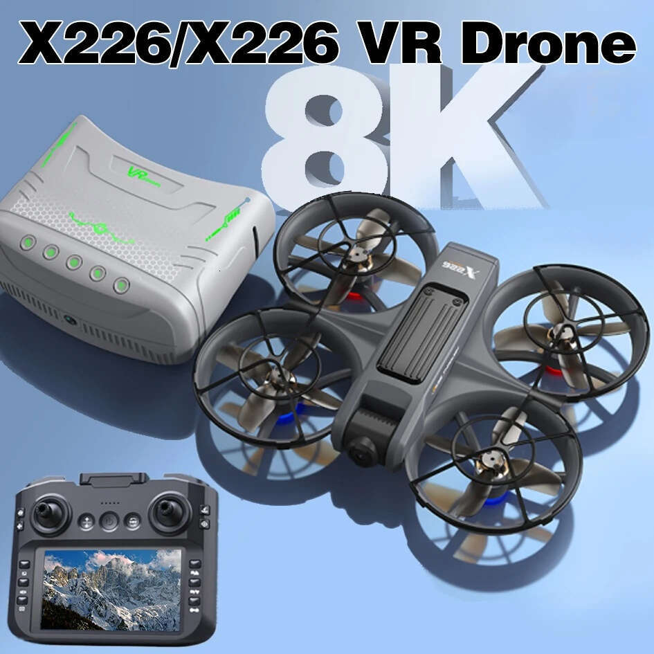 Camera Drone New Drone X226/X226vr Drones 8K Profession HD Wide Angle Camera Wifi FPV RC Helicopter Large Screen Foldable Quadcopter