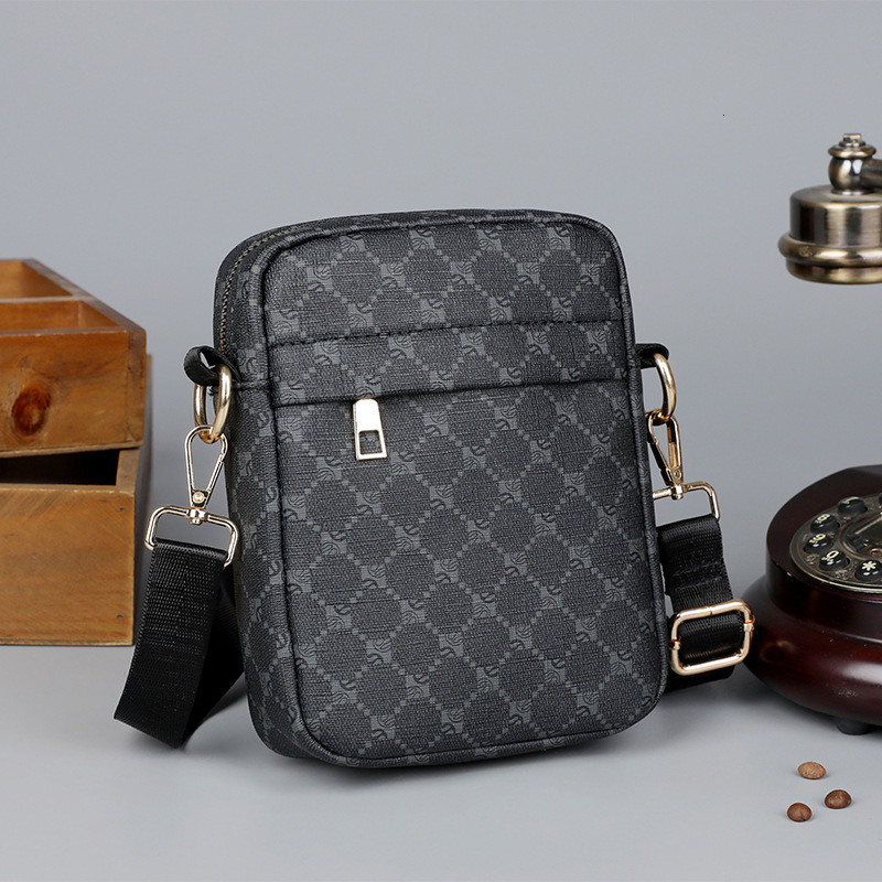 Luxury Bag Cross-border Trendy Men's Small Crossbody Bag Portable Mini Printed Casual Shoulder Bag Lightweight Storage Bag Designer Bag Outdoor C