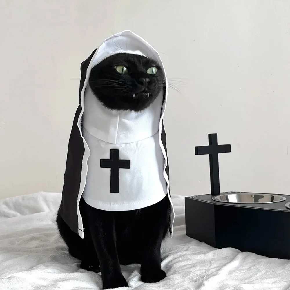 Nun Cat Costume Pet Clothes Small Dog Apparel Breathable Funny Party Festival Photo Props Dog Accessories C251009