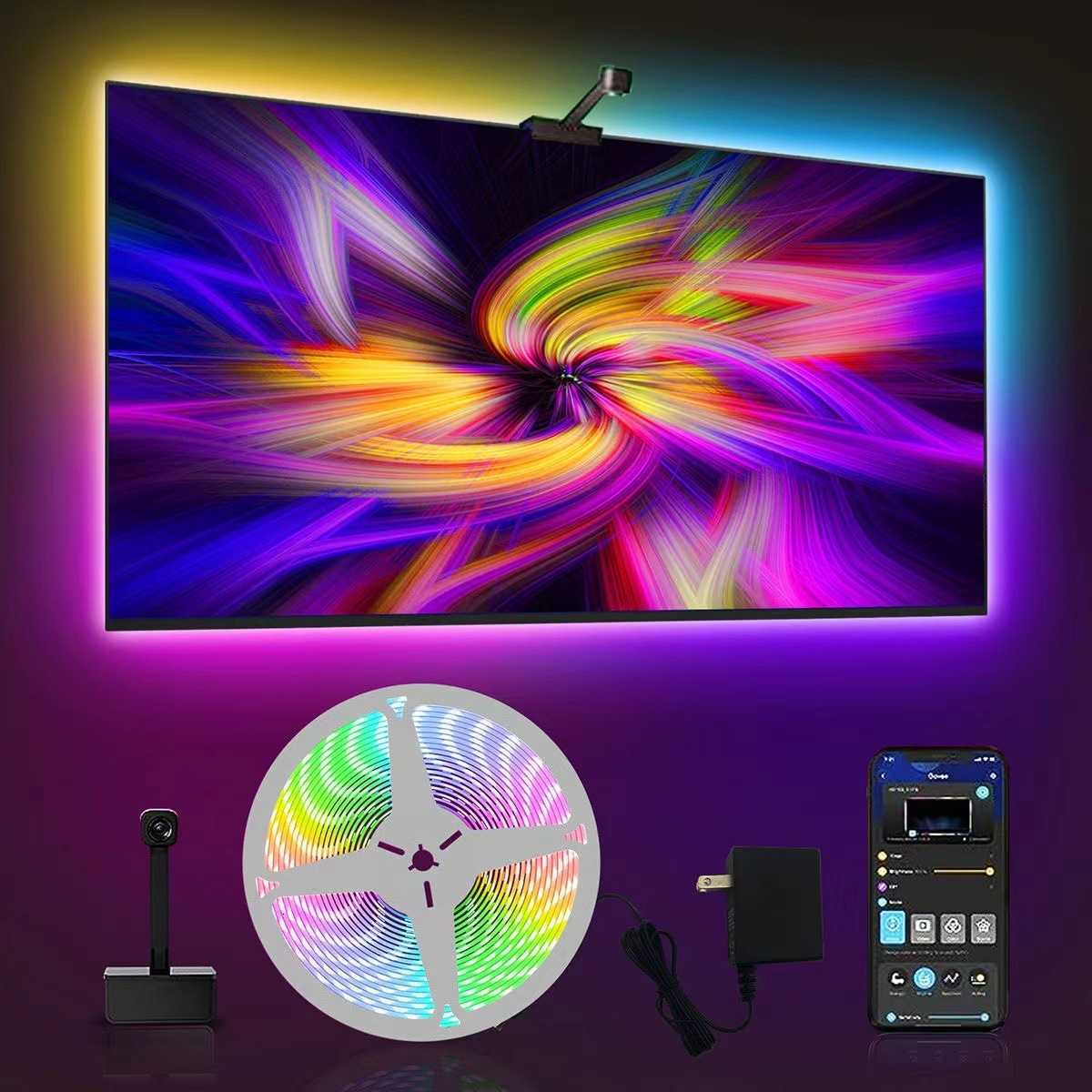 LED synchronous light strip colorizer camera Govee graffiti solution similar to camera TV screen synchronous light strip