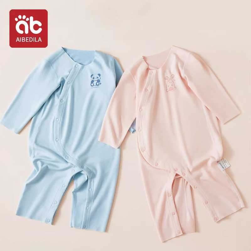 AIBEDILA Baby Jumpsuit Cotton Longsleeved Folio Climbing Clothing Boys Girls Pajamas Baby Romper Kids Loose Jumpsuits C251009