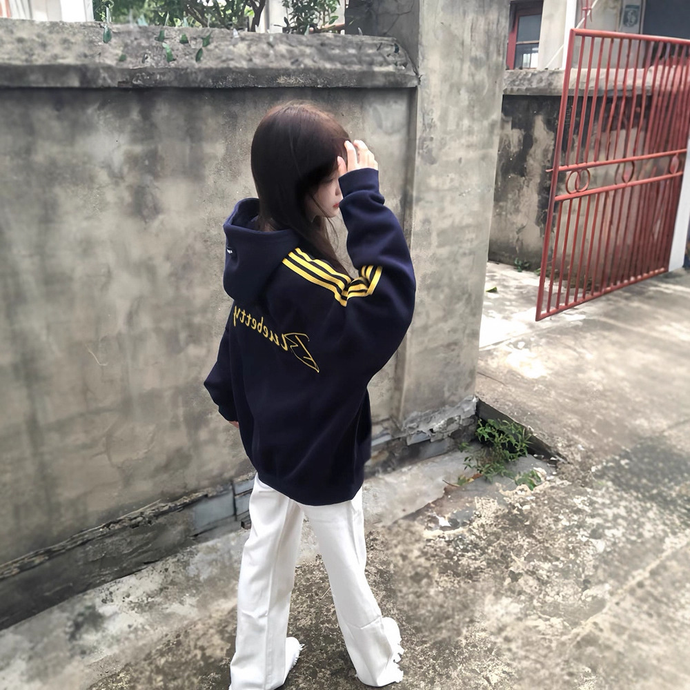 American Retro Oversize Letter Embroidery Hooded Sweatshirt Designer Shirt For Women Spring Autumn Winter 2025 New Designer Hoodie High Street Couple Jacket