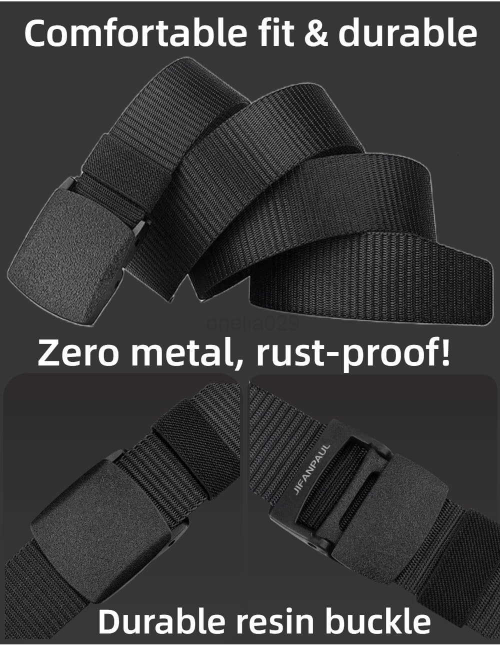 Mens Tactical Nylon Belt AdjustabLE NoMetal Quick ReLEase Airport Friendly Work Outdoor Use W251009