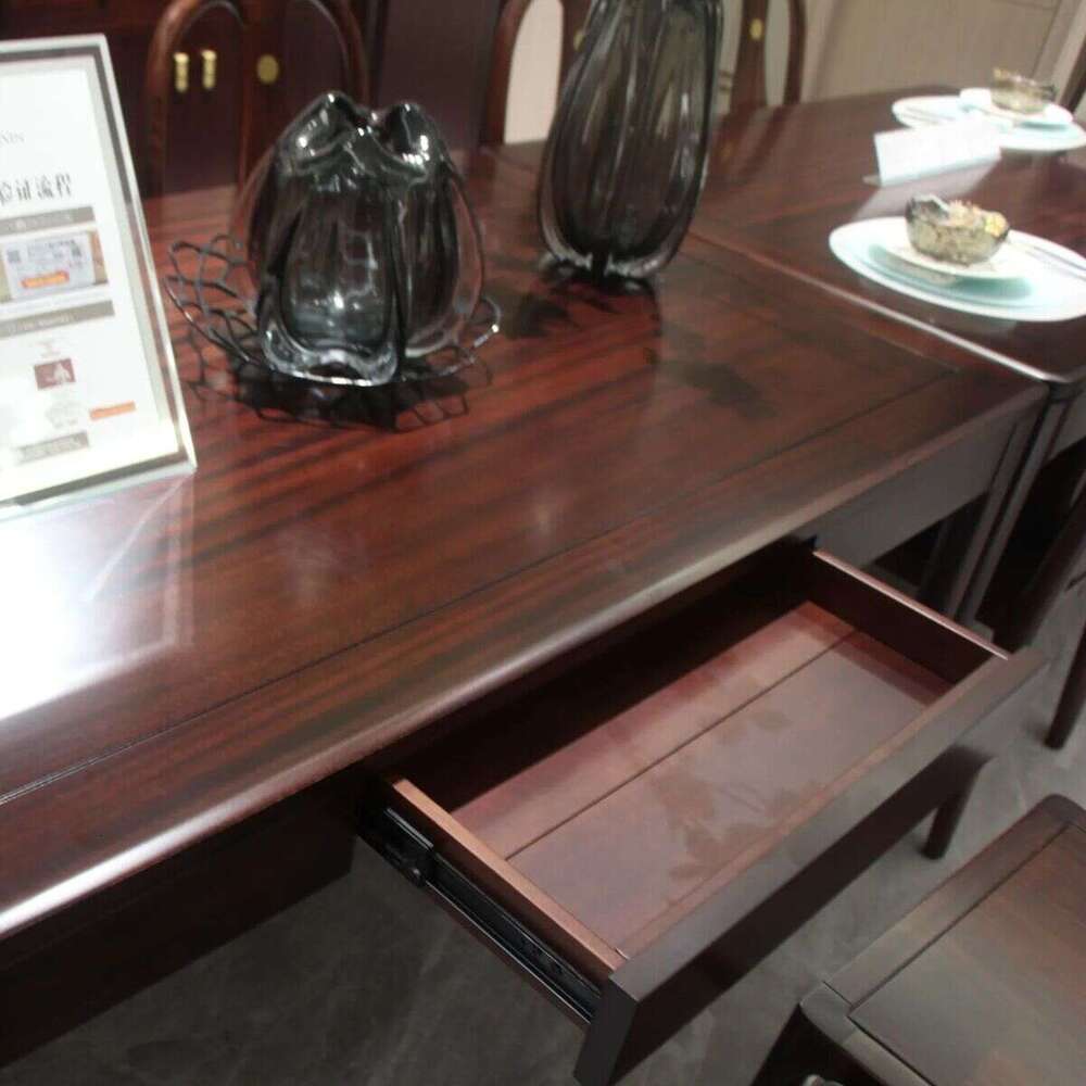 Zhong zhixin Chinese-style dining table and chairs/High-end solid woodfurniture/pure natureguarantees quality of life.