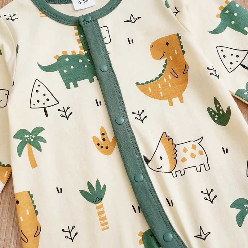 Newborn Baby Boys Infant Outfit Clothes Toddler Jumpsuit Costume Romper Onesie Long Sleeve Print Clothes Spring and Autumn Girls C251009