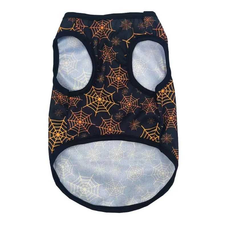 6pcs Pumpkin Print Yorkshire Apparel Pet Cat Clothes Halloween Costume Two Legged Kitten Puppy Vest for Small Dogs Cats Tshirt C251009