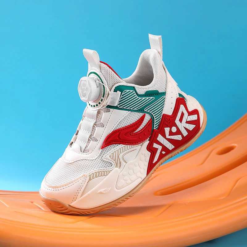 High Quality Childrens Sneakers Boys Basketball Shoes Breathable Running Sports Shoes Outdoor Nonslip Kids Basket Trainers J251027